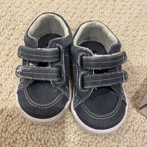 EUC Sperry HALYARD Boys CRIB Shoes Sz. 2M NAVY